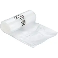 Bin-Line Spandepose 5 L, stjernebund, LLDPE/virgin, Hvid - 12 stk. - Plastikposer & sække