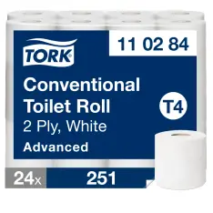 Tork Toiletpapir, Advanced T4 110284, 2-Lags, 24 rl. - Toiletpapir