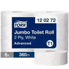 Tork Jumbo Toiletpapir T1 120272, Advanced 2-Lags, 6 rl. - Papir