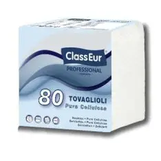 ClassEur Professional servietter, Hvid, 33x33cm. 3-lags, 80 stk. -