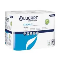 Lucart Toiletpapir strong 12, 2-lags, Nyfiber, L18m, Hvid, 96 rl. - Toiletpapir