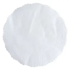 Fadpapir, hvid, præget, rund, papir, 21 cm, 500 stk. - 