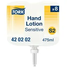 Tork Sensitiv Håndlotion S2 420202, Uden parfume, 8 x 475ml. - Sæbe, creme & desinfektion