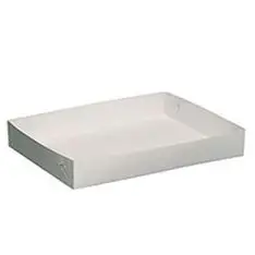 Smørrebrødsæske fold selv. L445xB320xH65mm. karton, hvid. 100 stk./krt. - Engangsskåle & engangsbægre