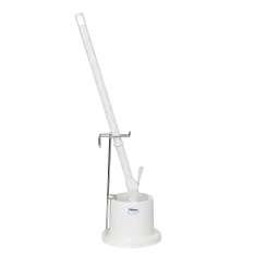 Vikan Toiletbørste m. Holder og Vægophæng, Medium, Hvid -