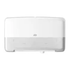 Tork Mini Jumbo Toiletpapir Dispenser T2 555500, Twin, Hvid - Dispenser