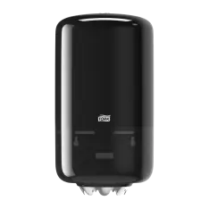 Tork Mini Centerfeed Dispenser M1 558008, Enhåndsbetjening, Elevation, sort -