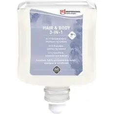 Deb Luksus 3 i 1 Hår-og Bodyshampoo, med Parfume, 1000 ml. - Deb