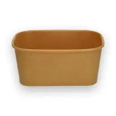 Verive Bæger Rektangulær, 1000 ml. L172xB120xH75mm. Pap/Pla, brun. 300 stk./krt. -