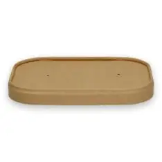 Verive Låg L172xB120mm. bionedbrydelig PAP/PLA brun til rektangulær bæger. 6 ps. x 50 stk./krt. - 