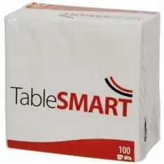 TableSMART Serviet, 33x33cm. 2-lag, hvid. 20 pk. x 100 stk./krt. - Servietter