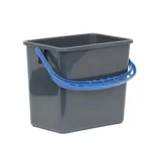 6 ltr. spand, Grå m/Blå Hank - Tilbehør til vogne