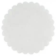 Fadpapir, Ø18cm, hvid, papir, præget, rund. 500 stk./pk. - 