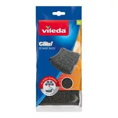 Vileda Stålsvamp Glitzi Power Inox, 2 stk./pk. - Rengøringssvampe