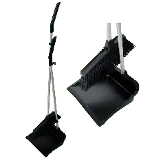 Fejesæt komplet i metal, sort - Fejekoste og fejebakker