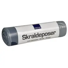 Affaldspose med snøreluk, uden tryk, 44 x 50 cm - Plastikposer & sække