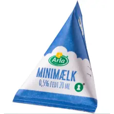 Kaffemælk, Arla, 20 ml, mini light 0,5%, 100 stk. -
