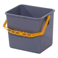 6 ltr. spand, Grå m/Gul Hank - Tilbehør til vogne