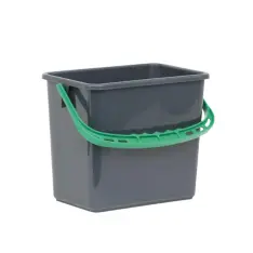 6 ltr. spand, Grå m/Grøn Hank - Tilbehør til vogne